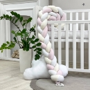 Protectie laterala patut bebe roz-crem (2)